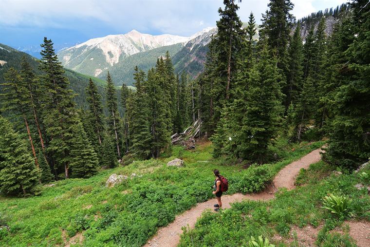 A walking trail through open country